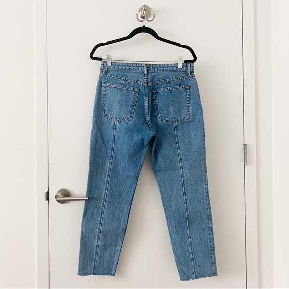 Reformation Petite Seamed Raw Hem Jeans - Picture 2 of 2